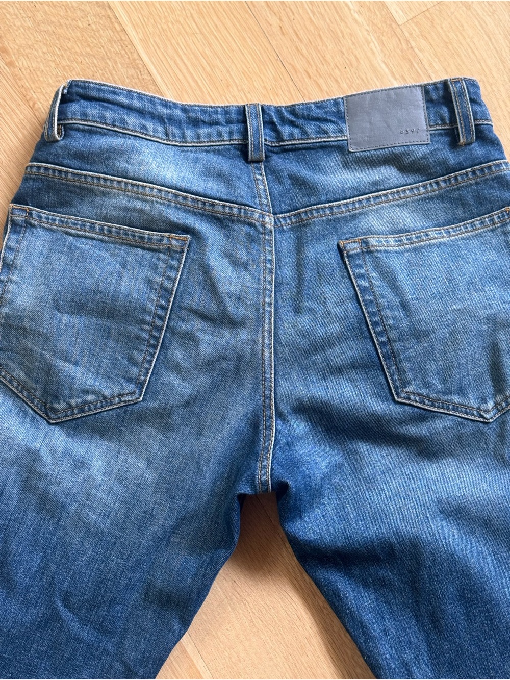 6397 Cropped Jeans Straight Fit, Shorty NP029, Apron Wash sz 26, made in Italy - Picture 4 of 4